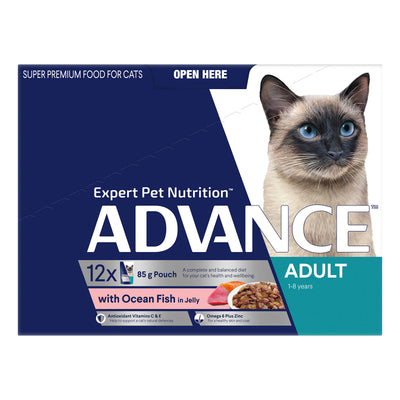 Advance Adult Ocean Fish in Jelly Wet Cat Food 85gm