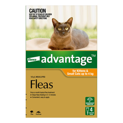 Advantage For Kittens & Small Cats Up To 4Kg (Orange)