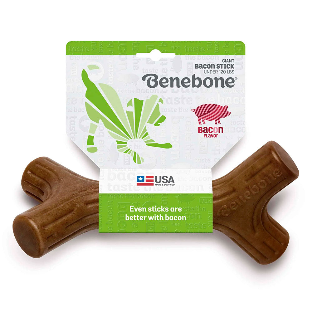 Benebone Bacon Stick Chew Toy for Dogs Giant