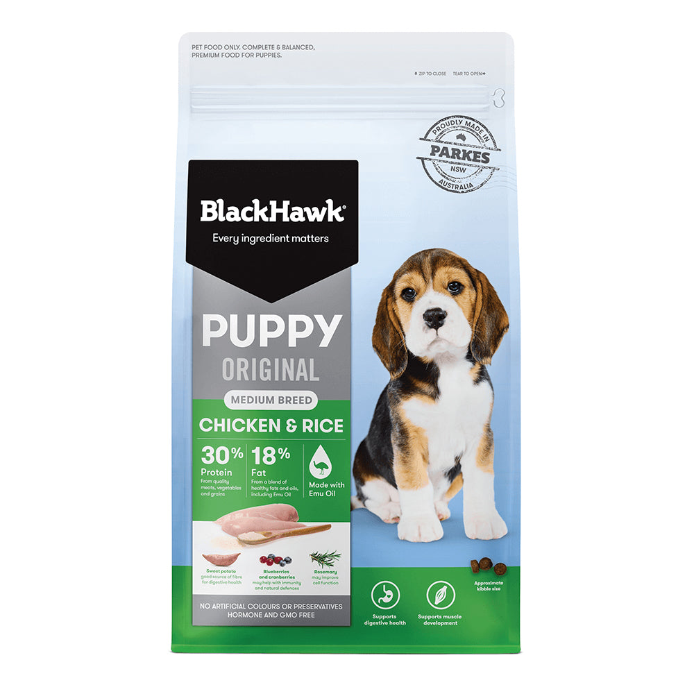 Black Hawk Original Puppy Medium Breed Chicken & Rice Dry Dog Food