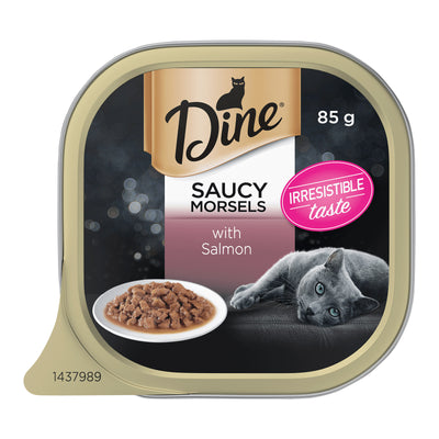 Dine Cat Adult Multipack Saucy Morsels Salmon 85g X 7 Cans
