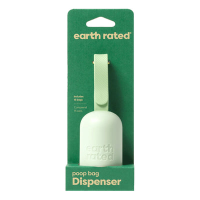 Earth Rated Leash Poop Bag Dispenser with 15 Bags - Unscented
