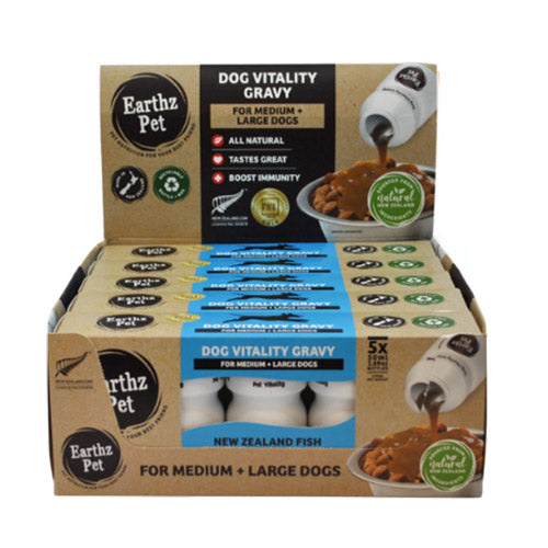 Earthz Pet Dog Vitality Gravy New Zealand Fish for Medium and Large Dogs 50ml