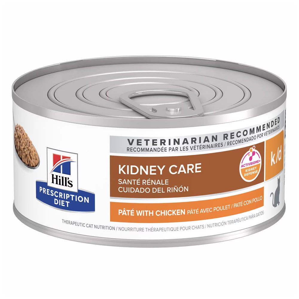 Hill's Prescription Diet k/d Kidney Care Pate with Chicken Wet Cat Food 156gm