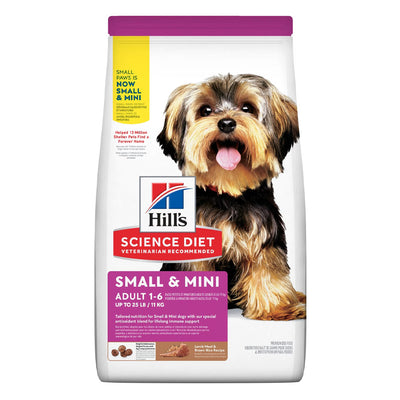 Hill's Science Diet Small & Mini Adult 1-6 Lamb Meal & Brown Rice Recipe Dry Dog Food