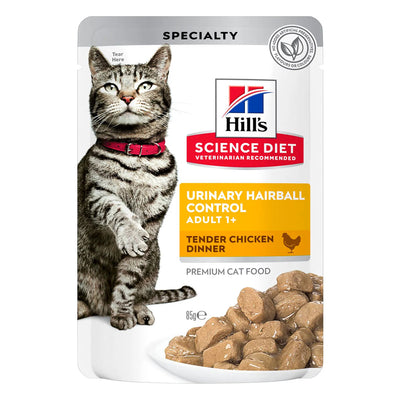 Hill's Science Diet Urinary Hairball Control Adult 1+ Tender Chicken Dinner Recipe Wet Cat Food 85gm