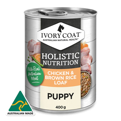 Ivory Coat Holistic Nutrition Puppy Chicken & Brown Rice Loaf Wet Dog Food 400gm