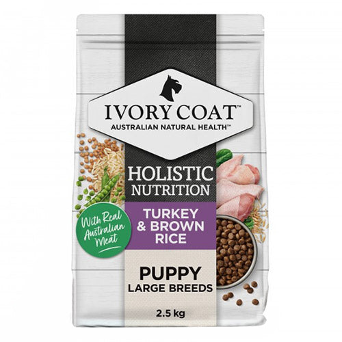 Ivory Coat Holistic Nutrition Puppy Large Breeds Turkey & Brown Rice Dry Dog Food