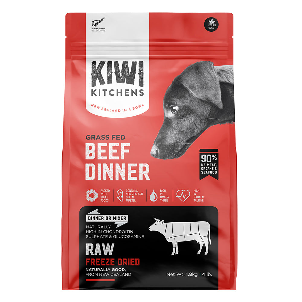 Kiwi Kitchens Freeze-Dried Dog Food Beef Dinner