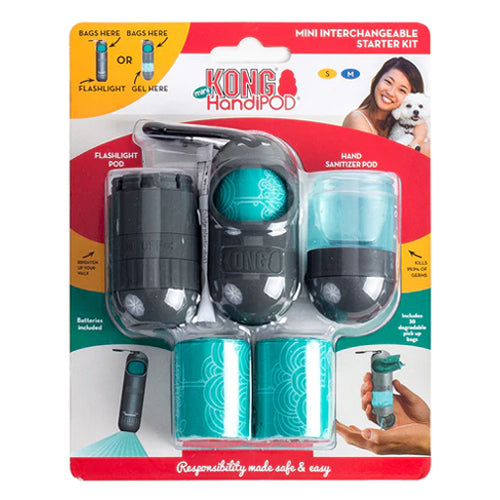 KONG HandIPOD Interchangeable Starter Kit Dog Poop Bag Dispenser Mini