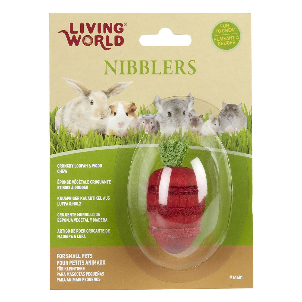 Living World Nibbler Wood Loofah Strawberry Chew