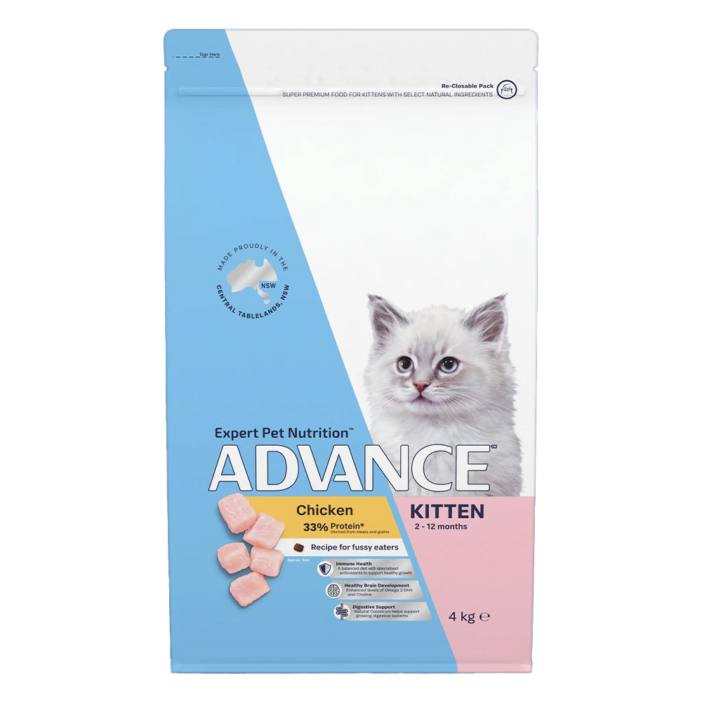 Advance Kitten Chicken Recipe for Fussy Eaters Dry Cat Food