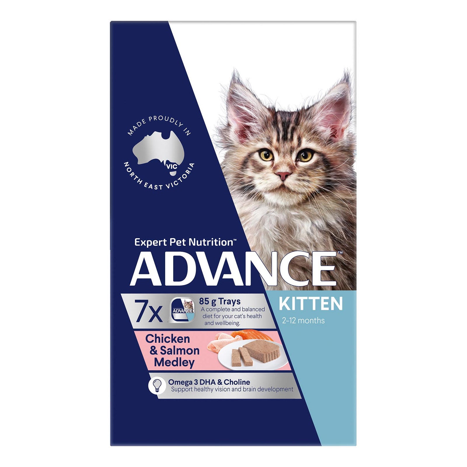Advance Kitten Chicken & Salmon Medley Wet Cat Food 85gm
