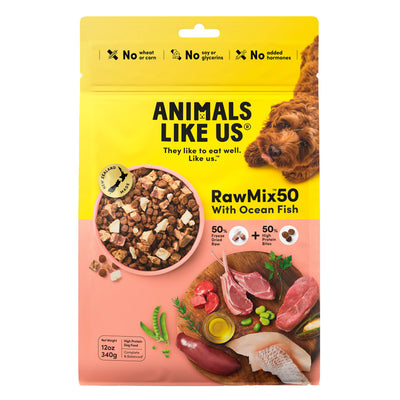 Animals Like Us RawMix50 with Ocean Fish Dry Dog Food