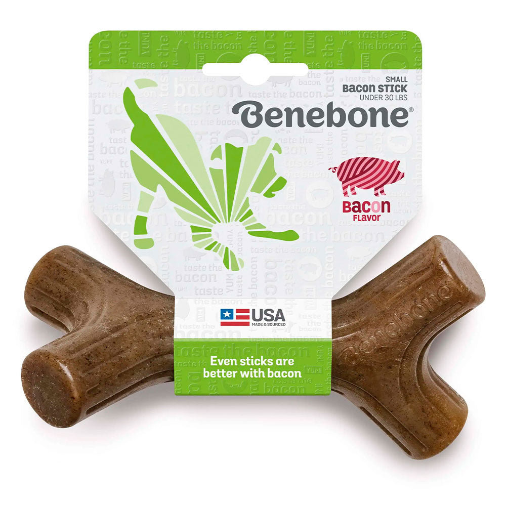 Benebone Bacon Stick Chew Toy for Dogs Small