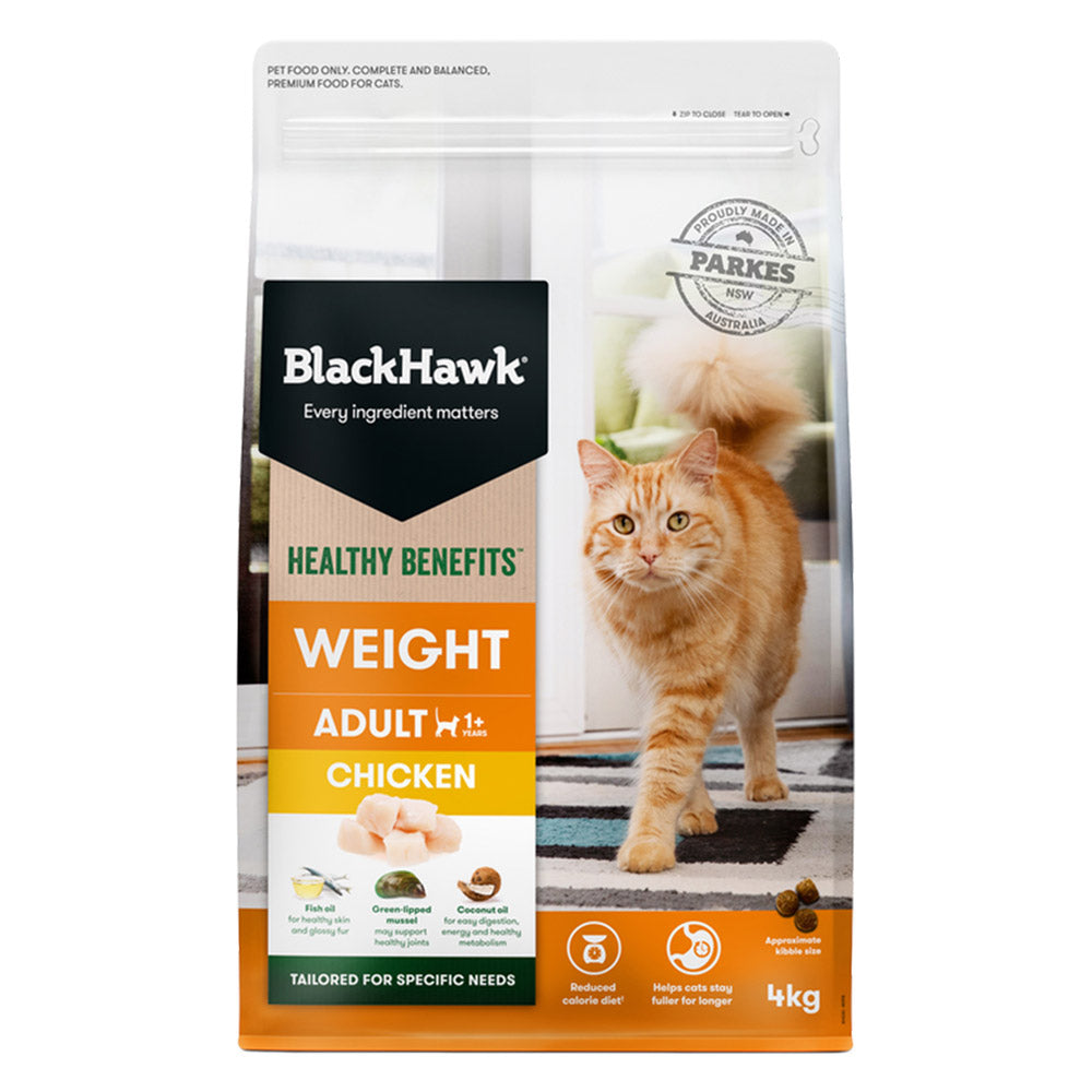 Black Hawk Healthy Benefits Weight Adult 1+ Chicken Dry Cat Food