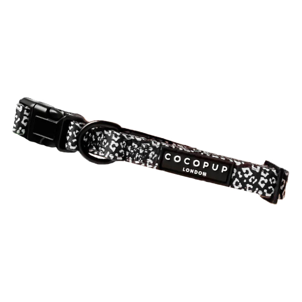 Cocopup London Collar for Dogs Black Leopard