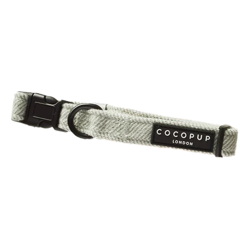 Cocopup London Collar for Dogs Sage Tweed