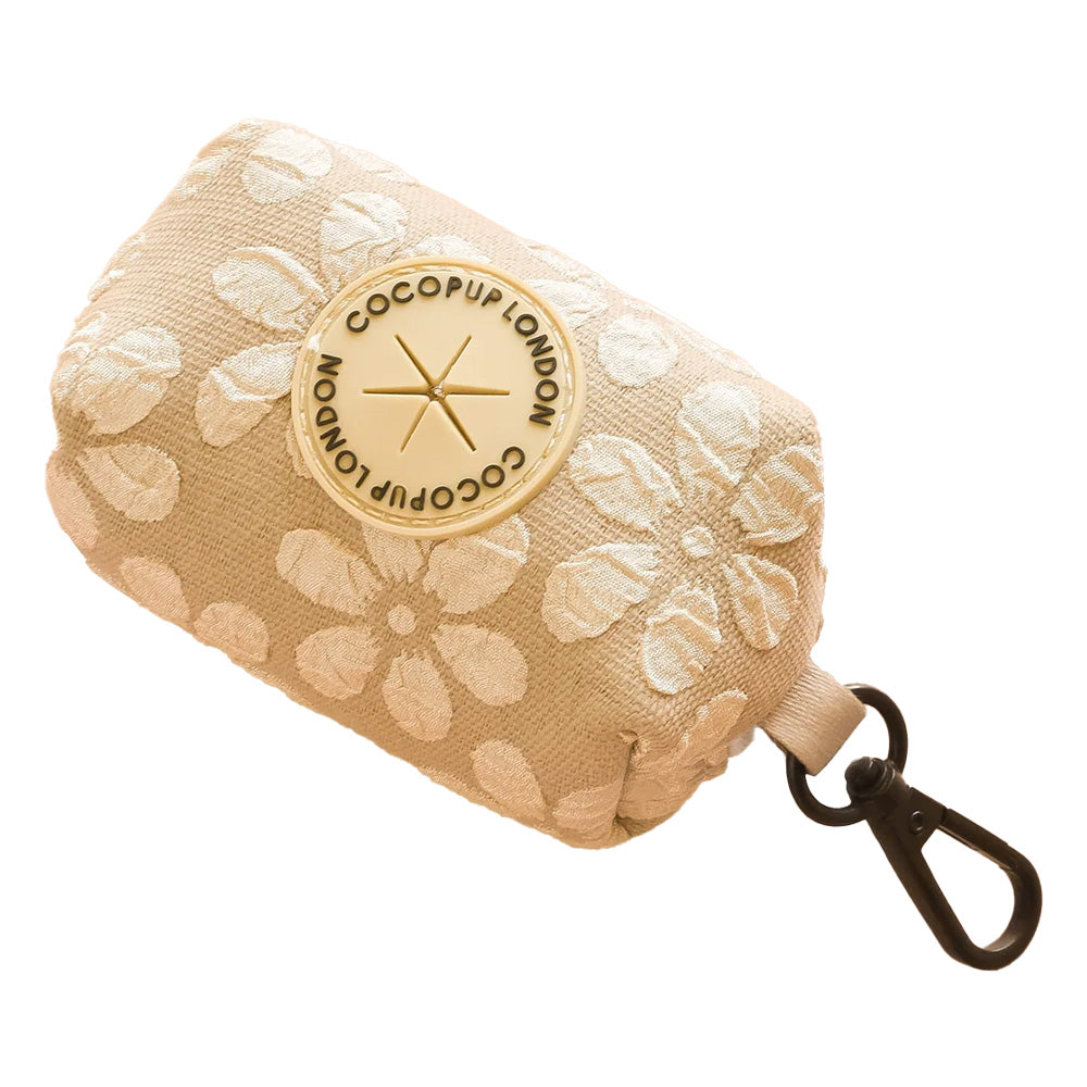 Cocopup London Poop Bag Holder for dogs Mocha Flower