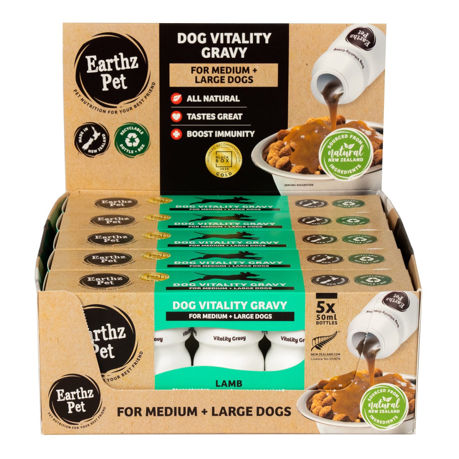 Earthz Pet Free Range Lamb Vitality Gravy For Medium And Large Breeds 50ml