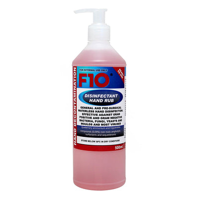 F10 Disinfectant Hand Rub Pump Pack