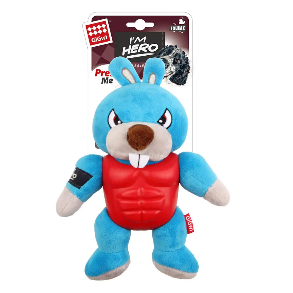 GiGwi IM Hero Plush Squeaker Toy for Dogs - Rabbit
