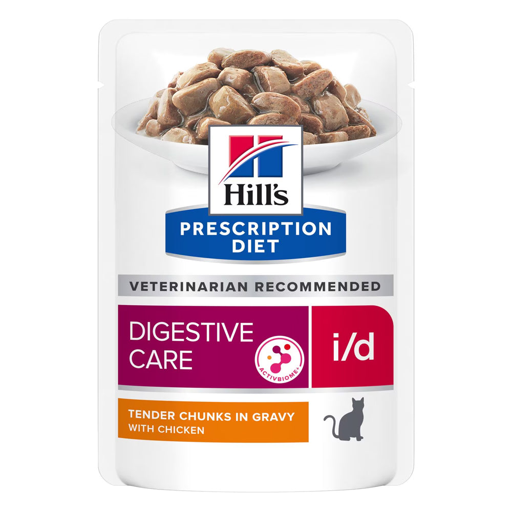 Hill's Prescription Diet i/d Digestive Care Tender Chunks in Gravy with Chicken Wet Cat Food 85gm