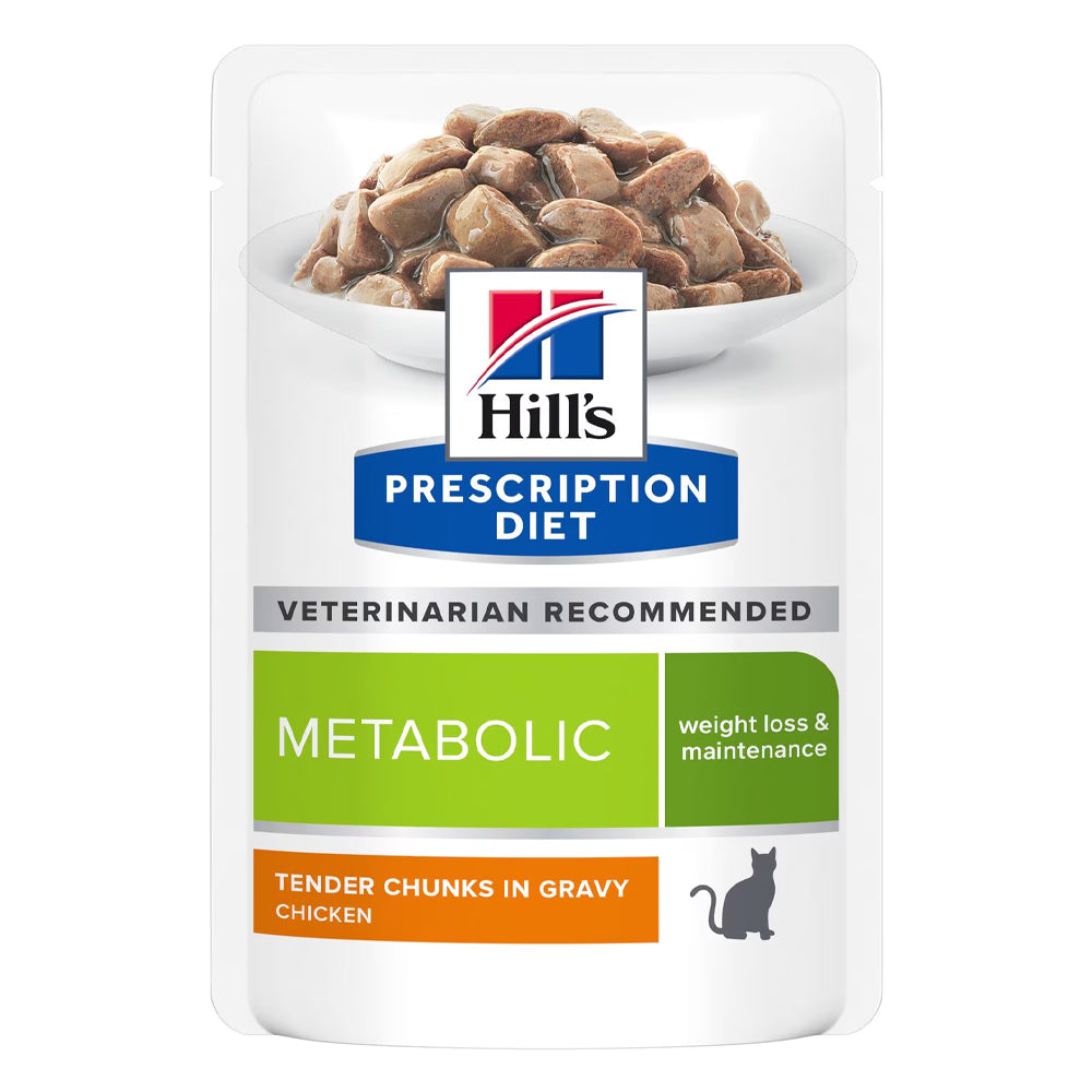 Hill's Prescription Diet Metabolic Tender Chunks in Gravy Chicken Wet Cat Food 85gm