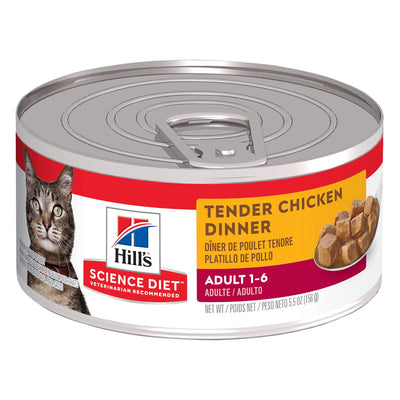 Hill's Science Diet Adult 1-6 Tender Chicken Dinner Wet Cat Food 156gm