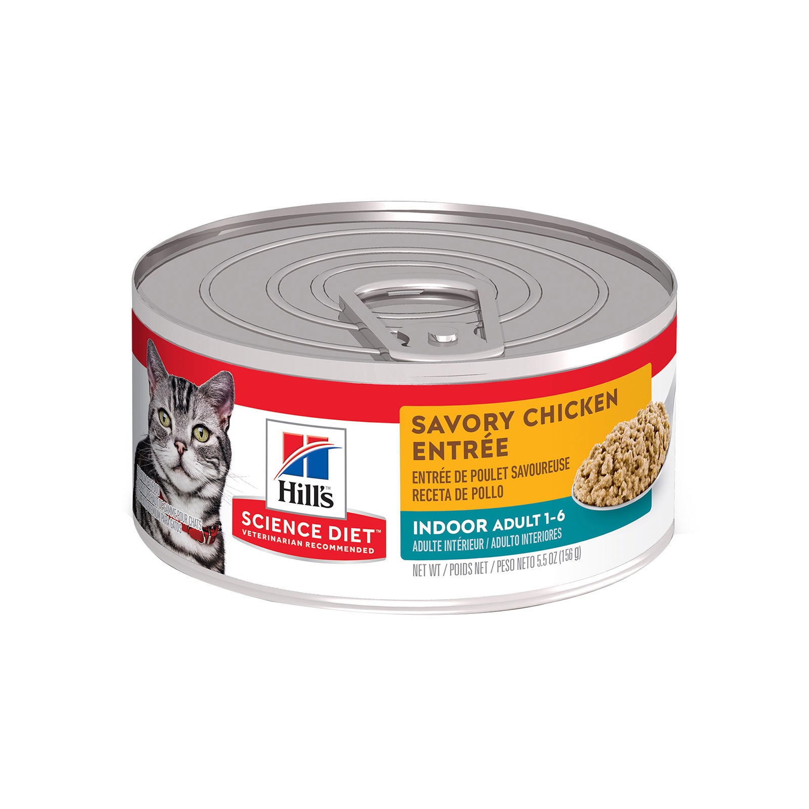 Hill's Science Diet Indoor Adult 1-6 Savory Chicken Entree Wet Cat Food 156gm