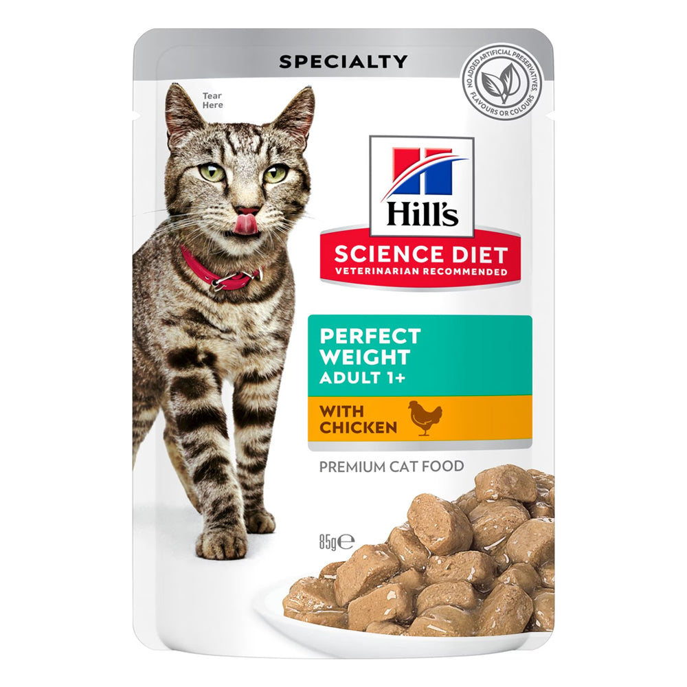 Hill's Science Diet Perfect Weight Adult 1+ with Chicken Wet Cat Food 85gm