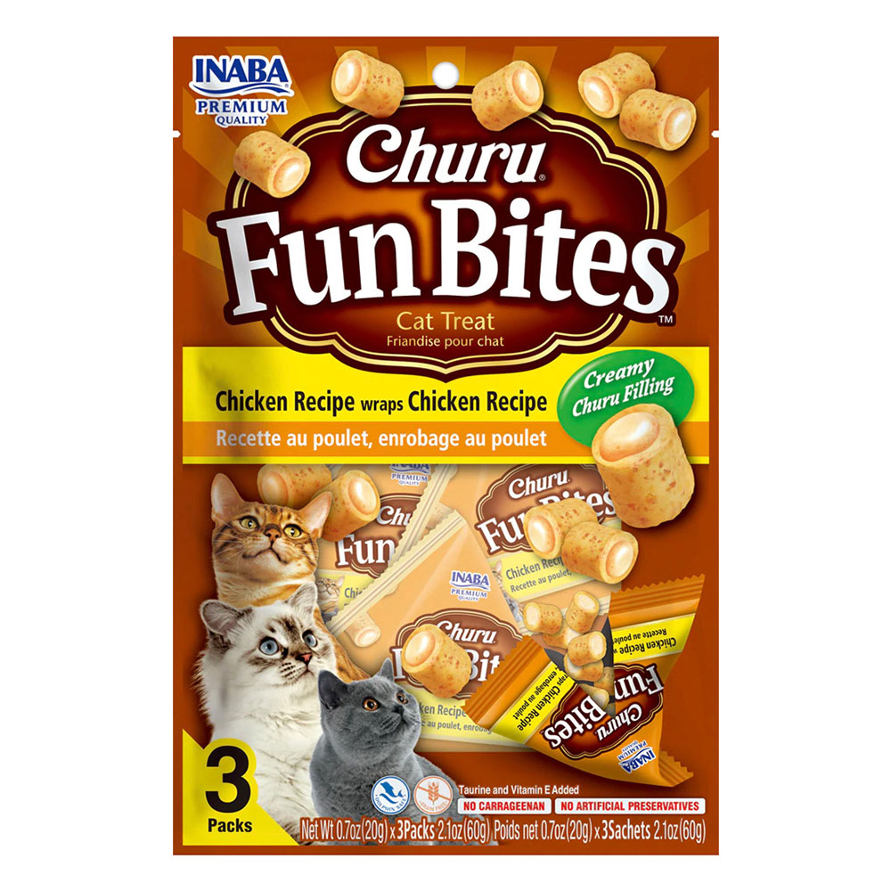 Inaba Churu Fun Bites Chicken Recipe wraps Chicken Recipe Cat Treat