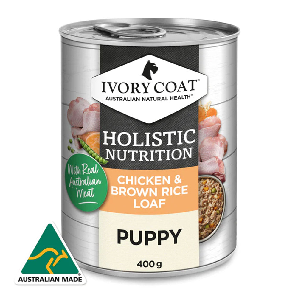 Ivory Coat Holistic Nutrition Puppy Chicken & Brown Rice Loaf Wet Dog Food 400gm