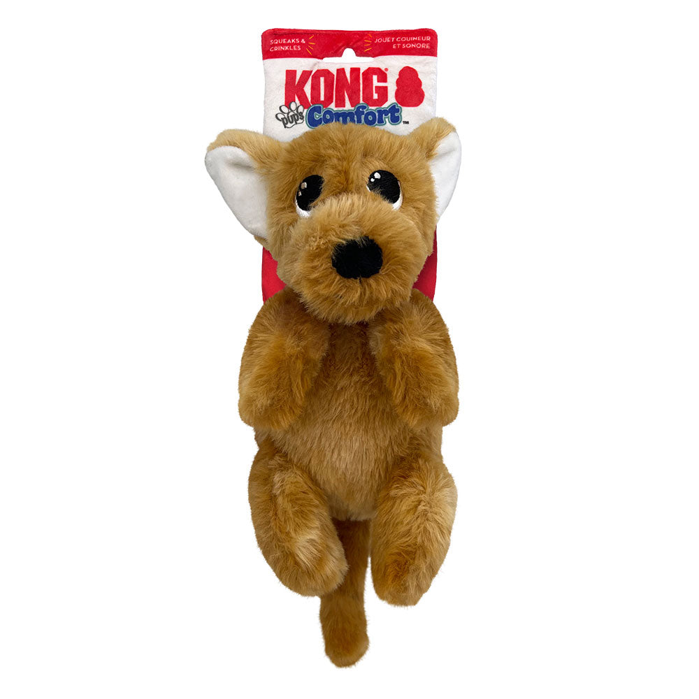 KONG Comfort Pups Squeaker Plush Toy for Dogs - Peanut
