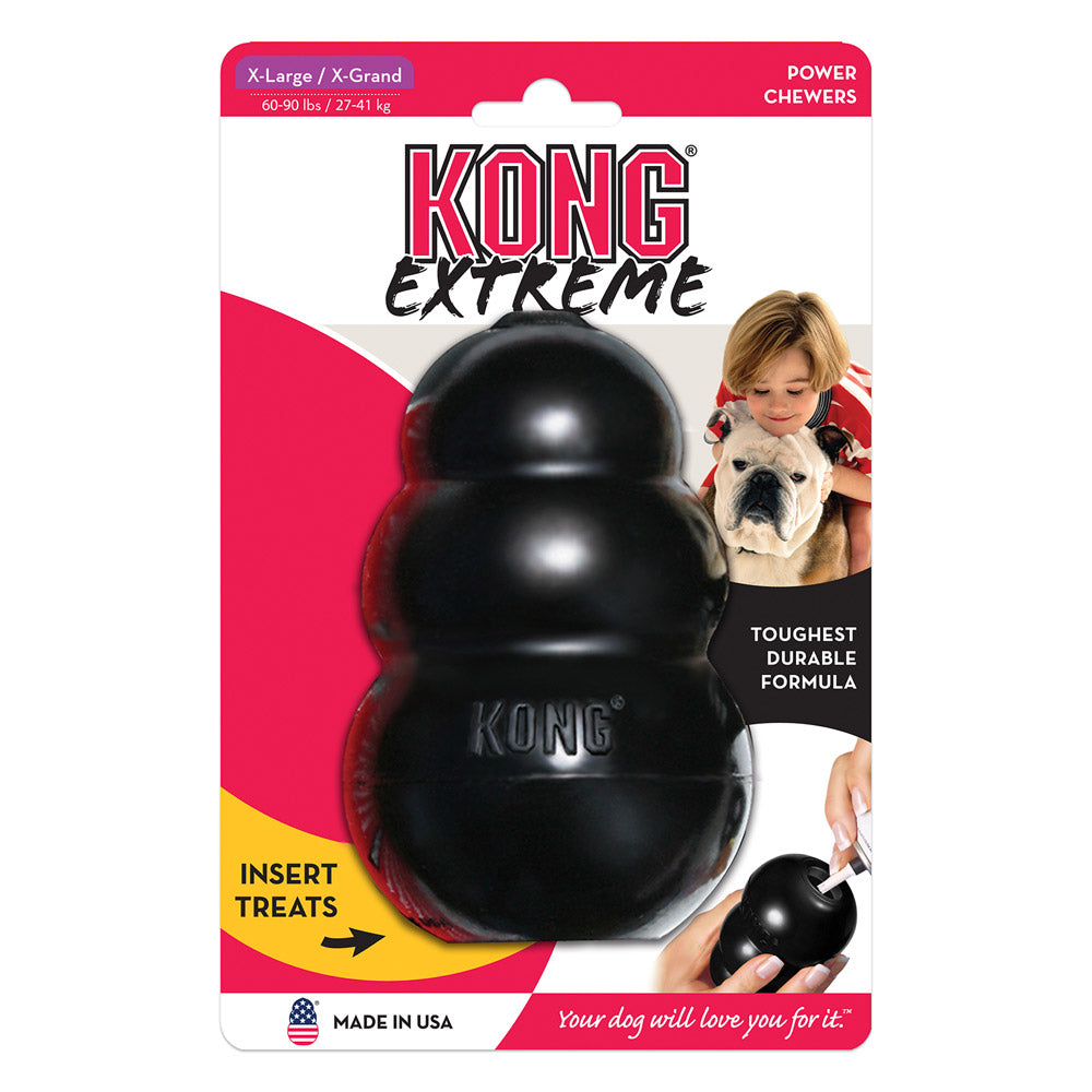 KONG Rubber Toy for Dogs - Extreme Black