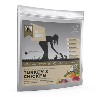 Meals for Meows (MFM) Turkey & Chicken with Vegetables and Coconut Oil Dry Kitten Food