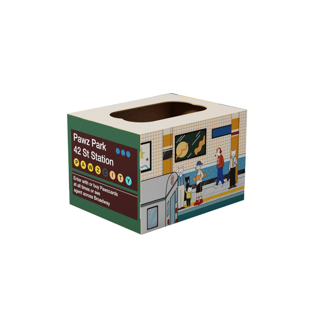 Pawzcity Cat Scratcher House - New York Subway