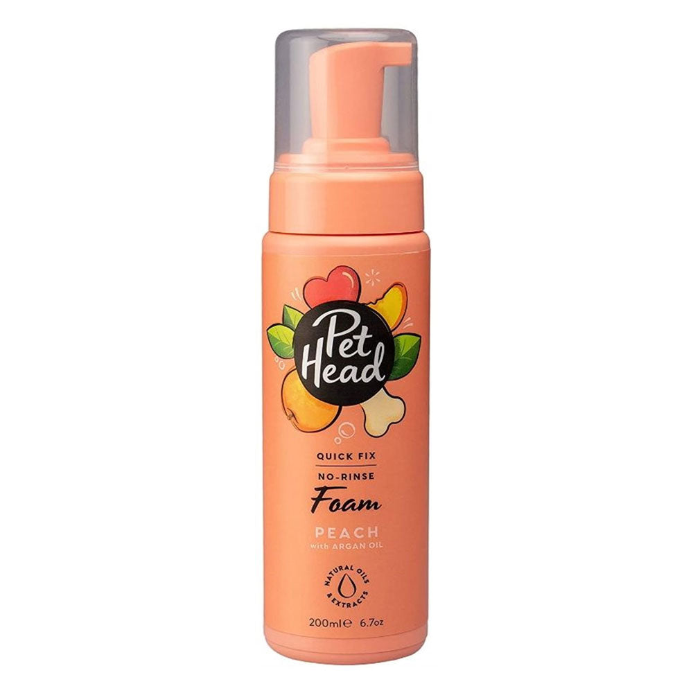 Pet Head Quick Fix No Rinse Foam peach Fragrance for dogs