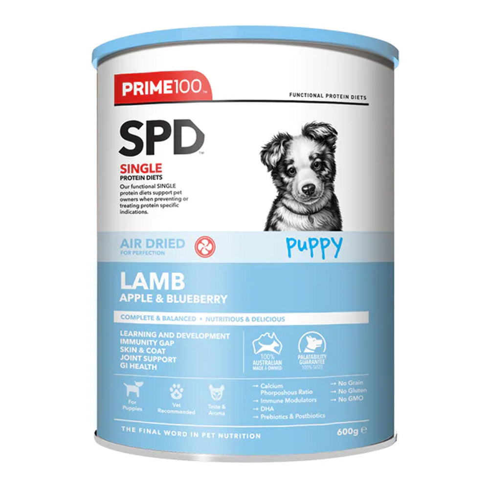 Prime100 SPD Single Protein Diets Air Dried Lamb, Apple & Blueberry Puppy Dry Dog Food