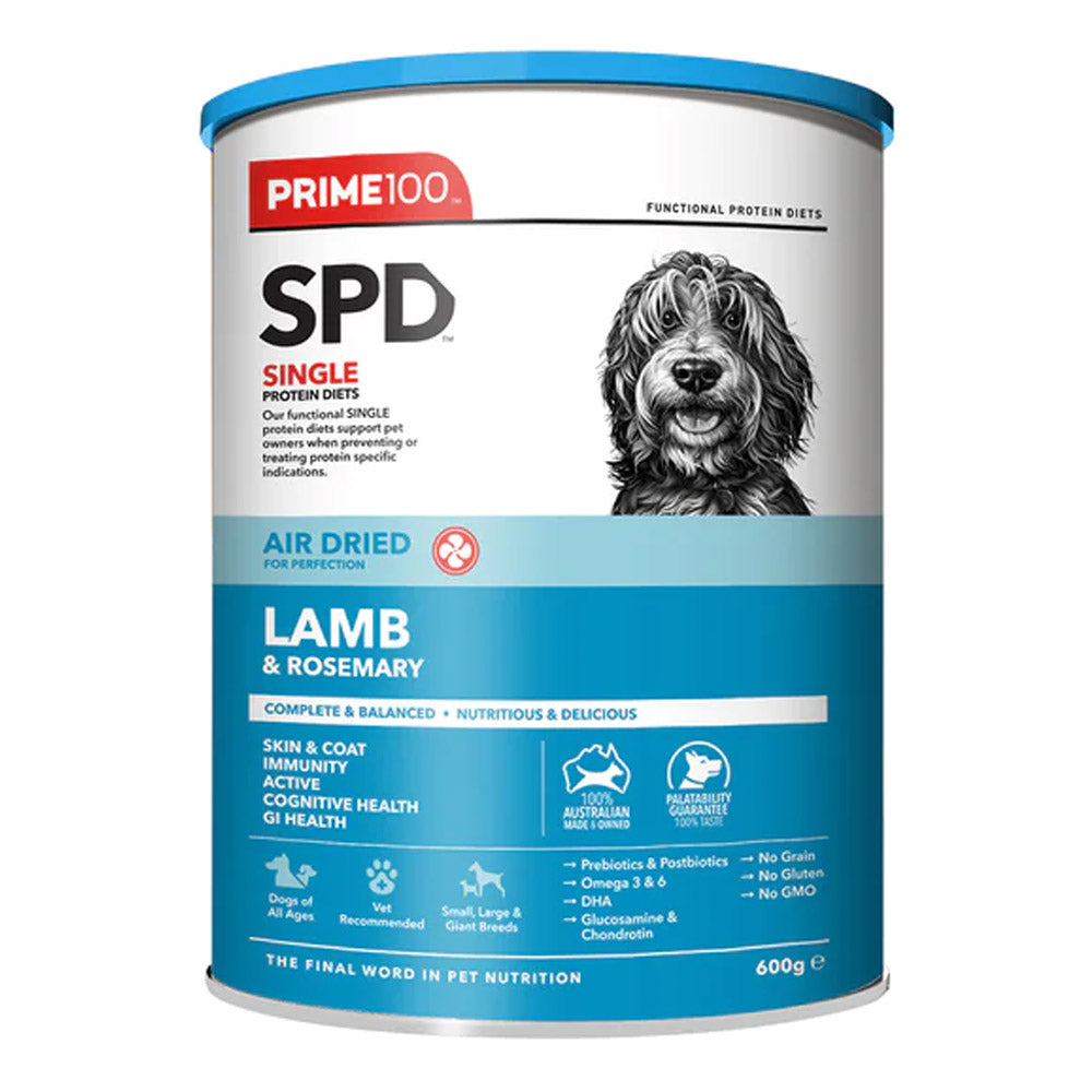 Prime100 SPD Single Protein Diets Air Dried Lamb & Rosemary All Life Stages Dry Dog Food