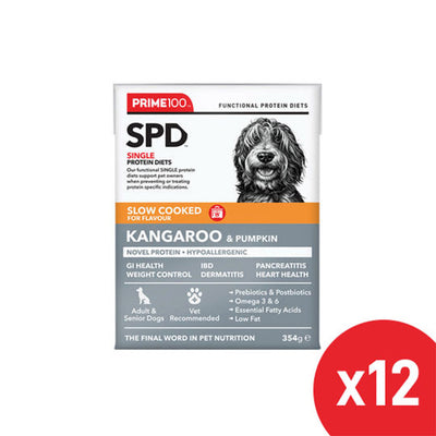 Prime100 SPD Single Protein Diets Slow Cooked Kangaroo & Pumpkin Wet Dog Food 354 Gm