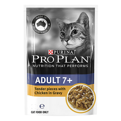 Pro Plan Adult 7+ Tender Pieces with Chicken in Gravy Wet Cat Food 85gm