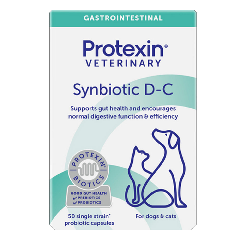 Protexin Synbiotic D-C Probiotic & Prebiotic Capsules For Dogs and Cats