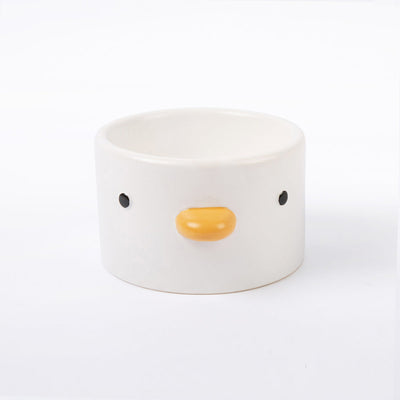 Purroom Elevated Chick Ceramic Pet Bowl Straight