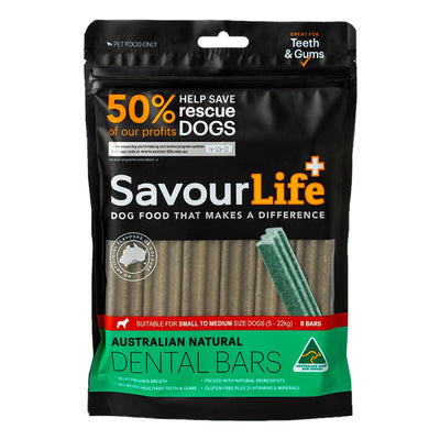 SavourLife Australian Natural Dental Bars Treats for Dogs Small to Medium