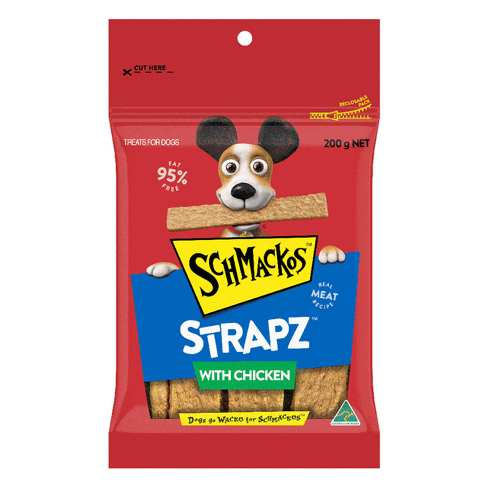 Schmackos Strapz with Chicken Real Meat Recipe Dog Treats