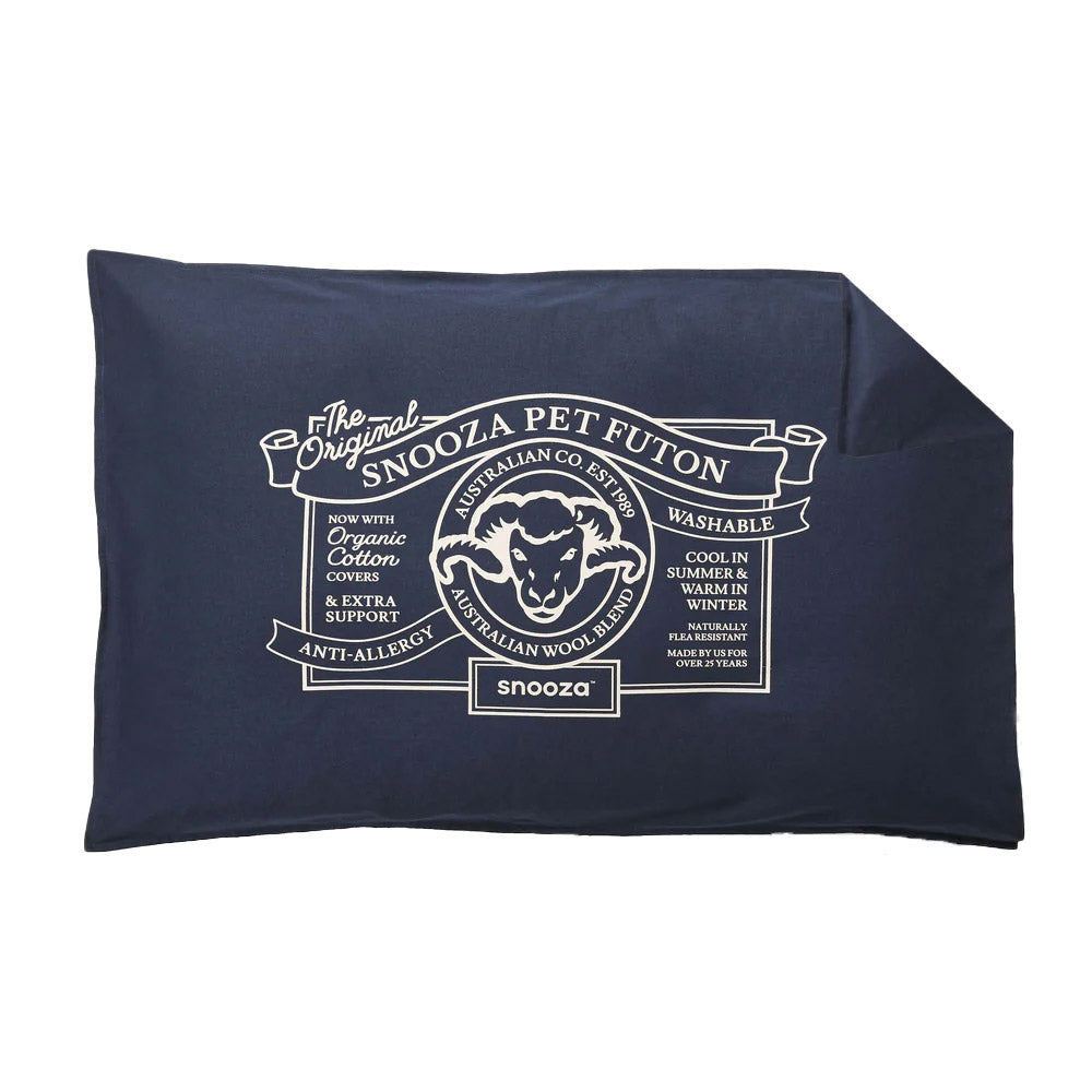 Snooza Organic Cotton Pet Futon Cover Blue