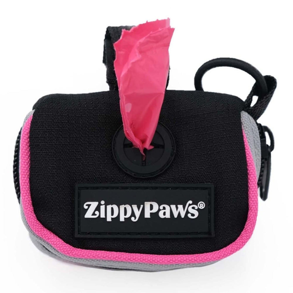 Zippy Paws Adventure Leash Dog Poop Bag Dispenser for Dogs - Pink