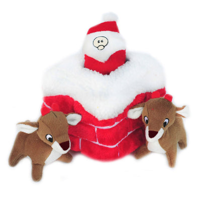 Zippy Paws Holiday Burrow Chimney Dog Toy